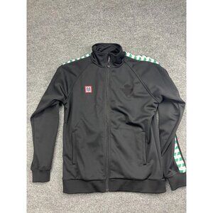 Meyba Jacket Mens Large Black Los Verdiblancos Track Full Zip Soccer Training